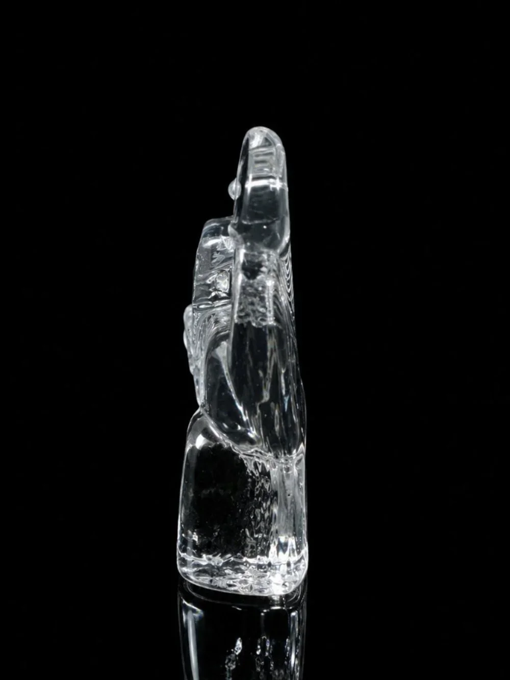 Kosta Boda Bertil Vallien Clear Glass Horse Candle Holder Sculpture Sweden 10.5